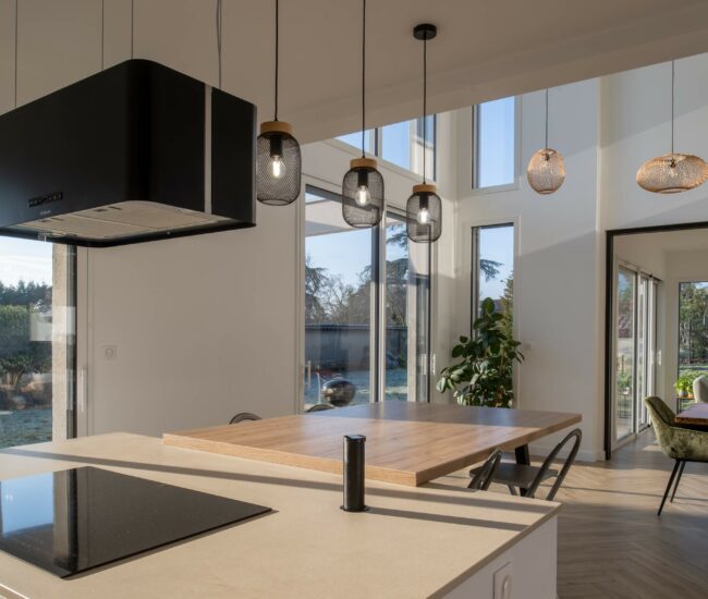 cuisine ouverte sur salle à manger